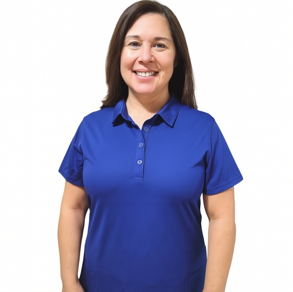 Clique Women's Golf Polo Shirt In Tour Blue Size Med NWOT